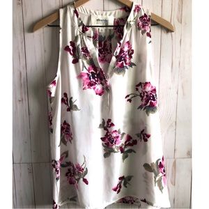 Alice Blue Floral Sleeveless Blouse